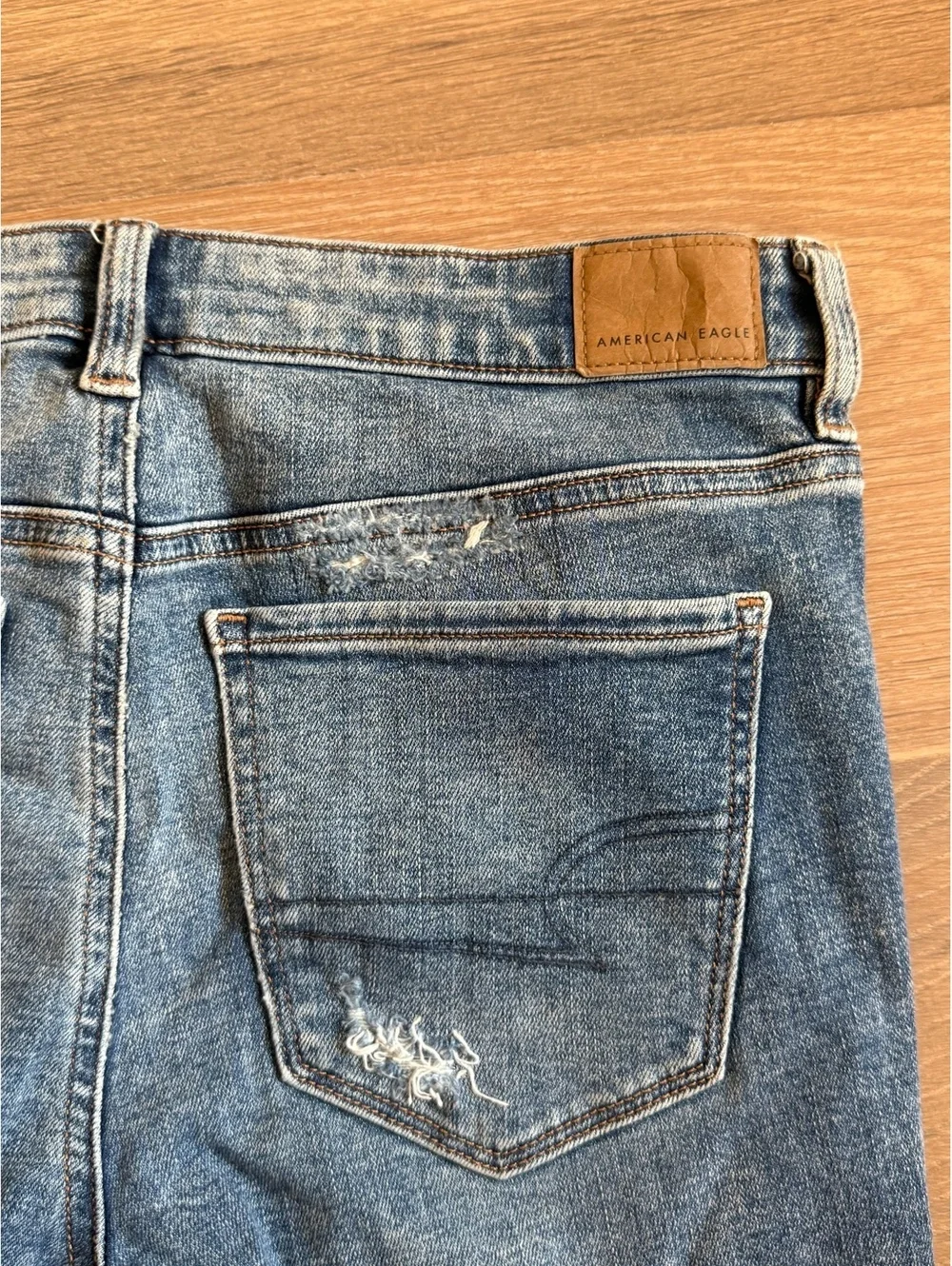 American Eagle Super Stretch Y2K vintage Distressed Skinny Jeans Size 6 Regular